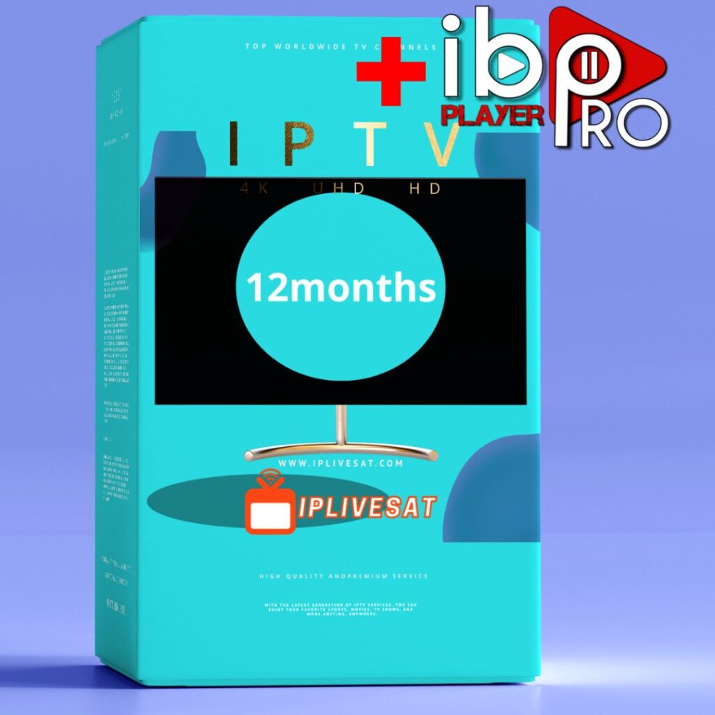 An image showcasing a 12 month IPTV subscription plan for IPTV service